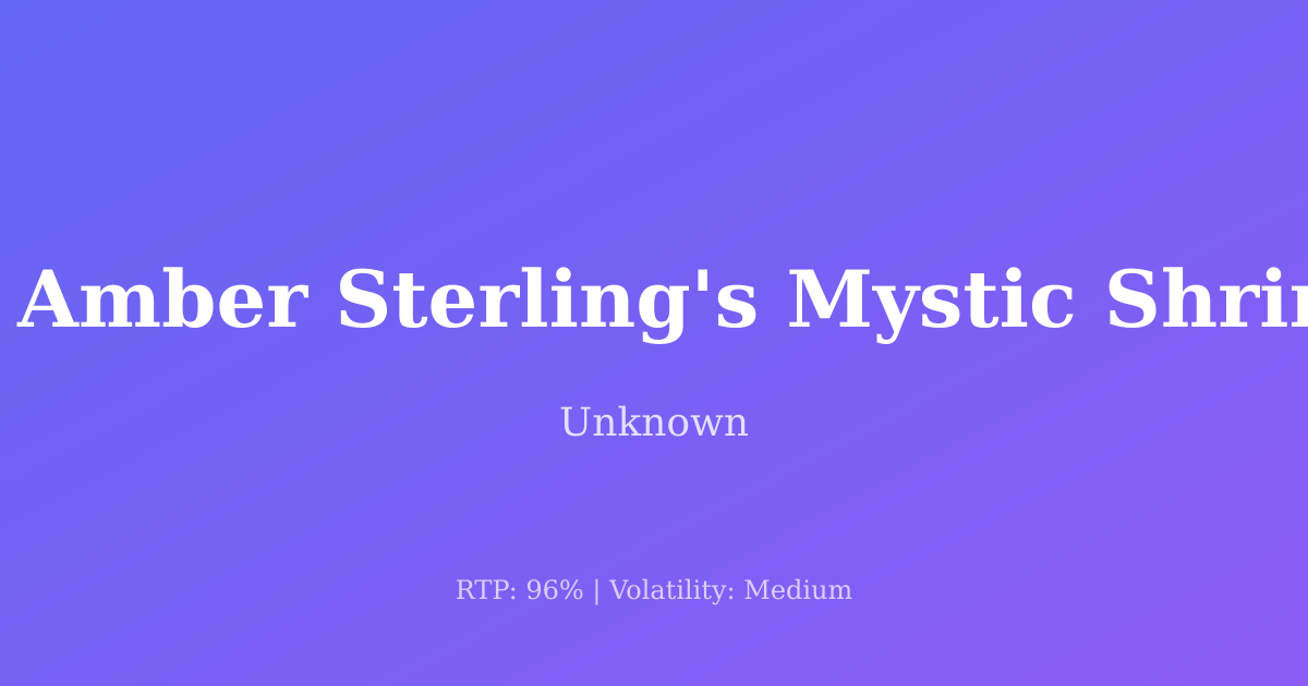 Amber Sterling's Mystic Shrine